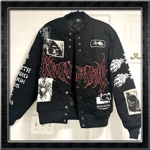 Civil Regime Black Racing Jacket with Patches